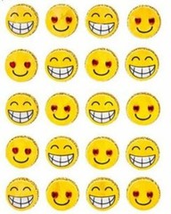 Smiling Faces Emoji Stickers 3d Glitter Repeats