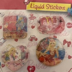 Barbie Liquid Stickers 2010 Mattel Fashion Angel Set of 8 Scrapbook New Open Pkg