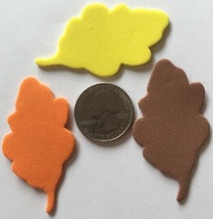 FALL FOAM LEAVES(12pc)Autumn Thanksgiving•Maple•Tree•Brown•Red •Orange•Yellow•••