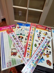 6 lot NIP Sandylion 3 Big 5.5×12” Mickey & Disneyland & Minnie Borders & 3 Small