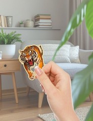 Fierce Tiger Die Cut Vinyl Stickers Scrapbooking Laptop Waterbottle