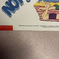 Vintage Sheet Scholastic Back To school Stickers
