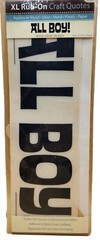 «All Boy!» X-Large Rub-On Transfer 3″x9.5″ Sheet Wood, Glass, Metal, Paper..NEW