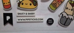 Pipsticks Sticker Sheet «Saucy & Spicy» Reprinted From Dec 2021