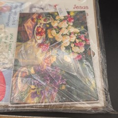 Vintage Best to You Christian Gift Wrap Sticker Sheet Stationery Note Card Lot