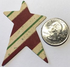 CHRISTMAS PRIMITIVE STAR Die-cuts (6pc)2.5×1.5″Holiday Patterns •Noel•Country•