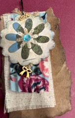 Set 2 Handmade Upcycled Junk Journal Tags Rustic Floral Eco Friendly Ephemera