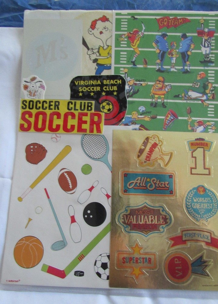 SPORTS & HALOGRAM STICKERS VINTAGE VARIOUS BRANDS MULTIPLE SHEETS
