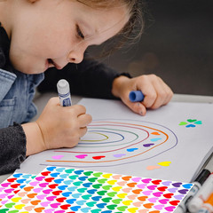 Heart Stickers, 4050 Pieces, 1/2 Inch Mini Colorful Stickers for Kids