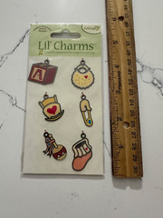 American Traditional Designs Cottage Lil’ Charms Embellishments 6PC Scrapbooking