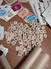 Art & Junk Journaling Cards Scrabble Tiles Game Pieces Slides 1000+ Pcs