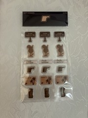 NEW rhode Summer 2026 Puffy Stickers Sheet 18 pcs Brown/Beige Vacation & Travel
