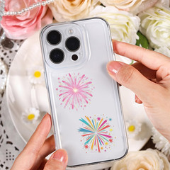50PCS Transparent Watercolor Fireworks Sticker,Cute Colorful Burst Patterns Stic