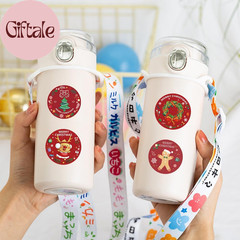 500 Pcs Christmas Stickers 1.0Inch Winter Holiday Envelope Stickers round Xmas L