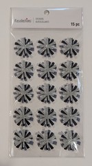 Black & Silver Pom Poms For Cheerleading Scrapbooking Stickers by Recollections