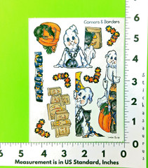 Halloween Ghosts Stars & Pumpkins Corners & Borders Provo Craft Sticker Sheet