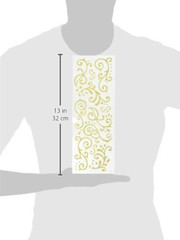 Glitter Stickers, Gold Flourishes