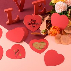 200 Pieces Hearts Cutouts Paper Heart Shapes 4 Inch Red 4 x 4 inches,
