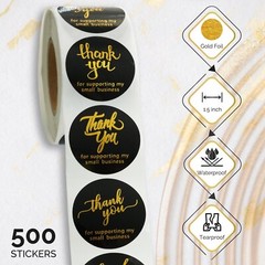 1.5 Inch Thank You Stickers | 500 Thank You Stickers for Small Business| Self…