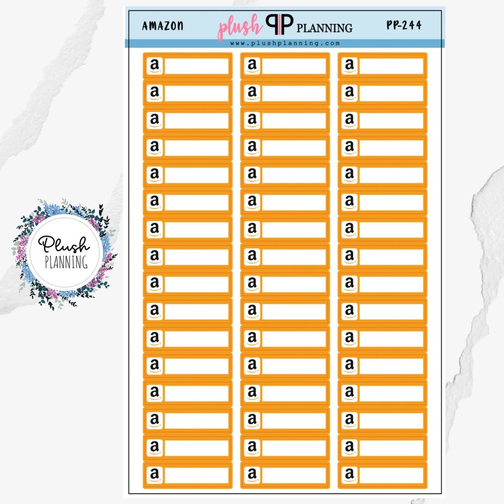 Amazon Icon Label Planner Stickers, Listing Tracker, Sales Tracker, Buy Tracker