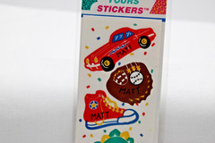 Vintage MATT Stickers RUSS Personally Yours car skateboard football NOS Rare NE