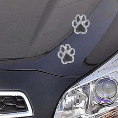 Paw Print Stickers Crystal Car Decoration Stickers Bling Rhinestone Paw Decals