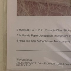 Cricut Printable Sticker Paper 12 Sheets White and 12 Sheets of Clear, 8.5×11”