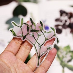 50pcs/Pack leaves stickers leaf plant and animal vellum stickers T03