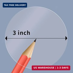 3 Inch Round Clear Seal Stickers,Transparent Envelope Mail Wafer Seal Self Adhes