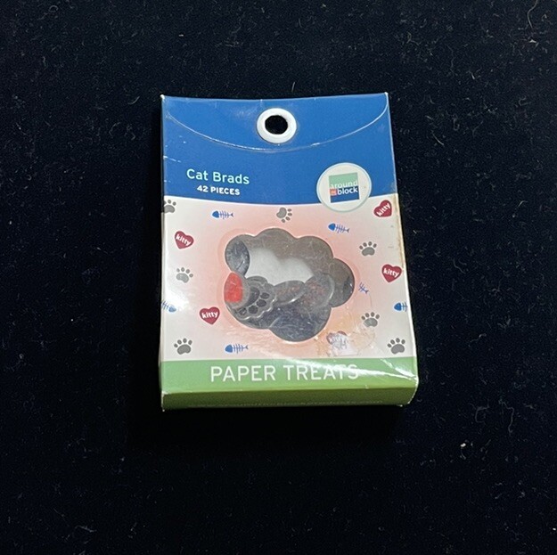 Around the Block Decorative Scrapbooking Cat Brads – Paper Treats – 42 Pieces