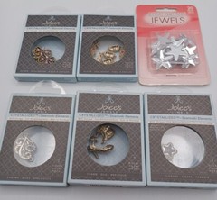 NEW Lot of 6 JOLEES JEWELS Crystallized Swarovski Elements Charms