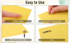100 Paper Fastener Decorative For Kids Craft Gold 14mm