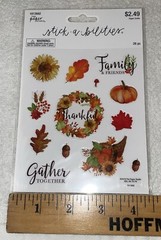 Stickabilities The Paper Studio THANKFUL Stickers 26 PCs THANKSGIVING HARVEST