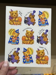 vintage halloween stickers lot Hallmark AGC 15 Full Sheet 3 Partial 236 Total