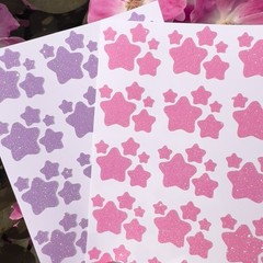 Glitter Star Sticker Sheet! – 0.25 to 0.75 inch