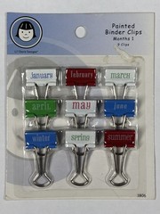 Li’l Davis Designs Painted Double Sided Binder Clips Months 1 Collection Jan-Jun