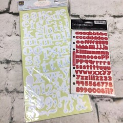 Alphabet Stickers Letters Scrapbooking Autocollants Lot Of 2 Packs