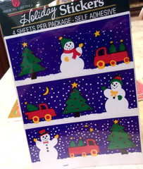 Set of 5 Vintage American Greetings Christmas Sticker Packages -4 Sheets Ea- New