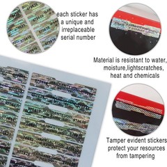 Tamper Proof Holographic Labels with 540pcs for Item Security and Protection