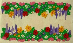FLOWER PATCH Stickers(2pc) Mrs.Grossman’s•Grass•Vintage 1995•Garden•Card Making•
