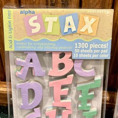 Alpha Stax Paper Letters ABC LOT Colorbok 1300 Pcs Each Pack: Pastel & Xmas