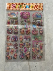 Winnie The Pooh and Friends Deadstock Y2K Sticker Sheet Sealed Colorful Kawaii