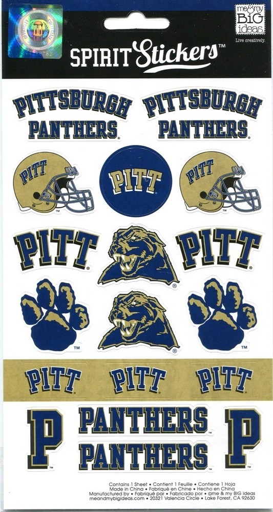 University of Pittsburgh PITT – Spirit Stickers NCAA Scrapbook ME & MY BIG IDEA