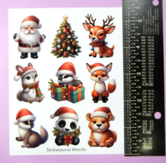 Christmas Animals Sticker Sheet