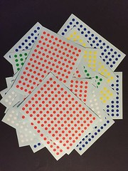 2400pcs X 8mm 5 Color Round Circle Spot Dot Marker Adhesive Stickers Japan