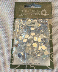 The Card Connection Decorative Elements Dimensional Stickers Clear Silver 150pc