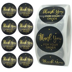 2Rolls/1000Pcs 1.0/1.5 inch Thank You Stickers Hand Made Small Business Labels