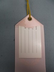 6th Place Award Ribbons – Pack of 10 – Flat Card & String – Classroom Event pink