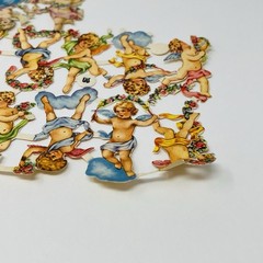 E Heller Angel Cherub Vintage Die Cut Lot of 24 Scrap Paper EAS #3062 Austria