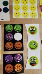 Vintage Assorted Smiley Face Stickers Nostalgic Highlights Wal-Mart Hallmark AGC